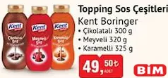 KENT BORİNGER TOPPİNG SOS ÇEŞİTLERİ 320 G KENT BORİNGER TOPPİNG SOS ÇEŞİTLERİ 320 G